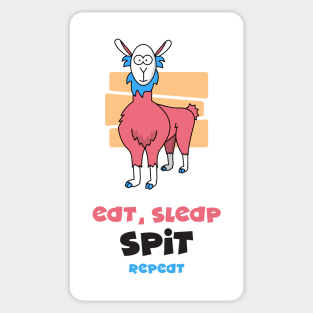 Eat, sleep, spit, repeat Sticker